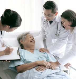 Medical bed, hospital room